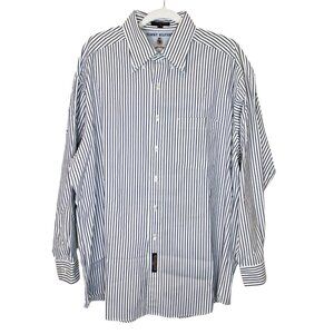 Tommy Hilfiger Striped Button Down Dress Shirt Long Sleeve